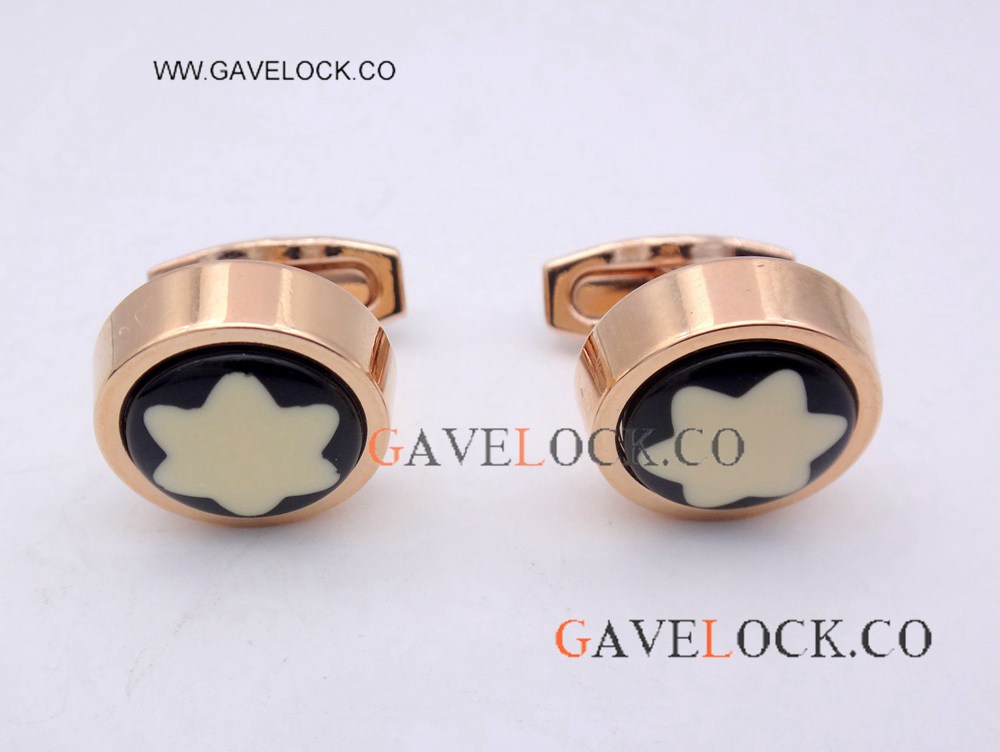 Low Price Mont Blanc Cufflink Rose Gold - Classic Collection